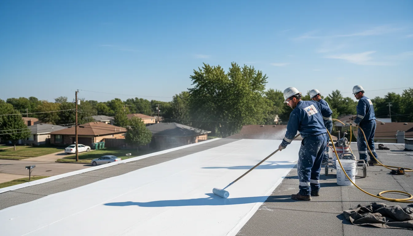 Commercial roof coating in Heltonville, IN near me